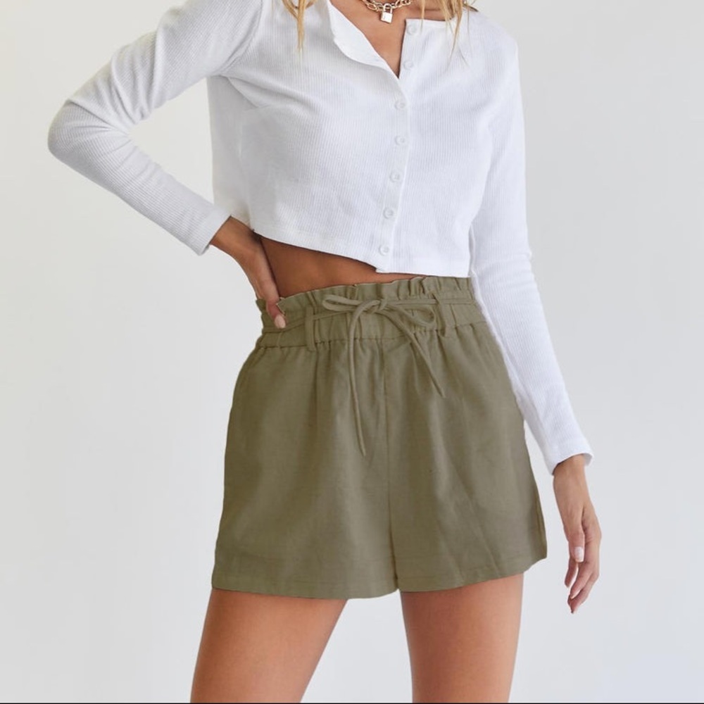 Princess Polly Olive Green Women Shorts